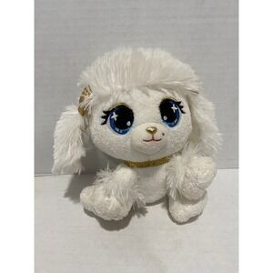 P.M.I. Pets Alive Plush Kids Poodle Glitter Eyes White 8in Good